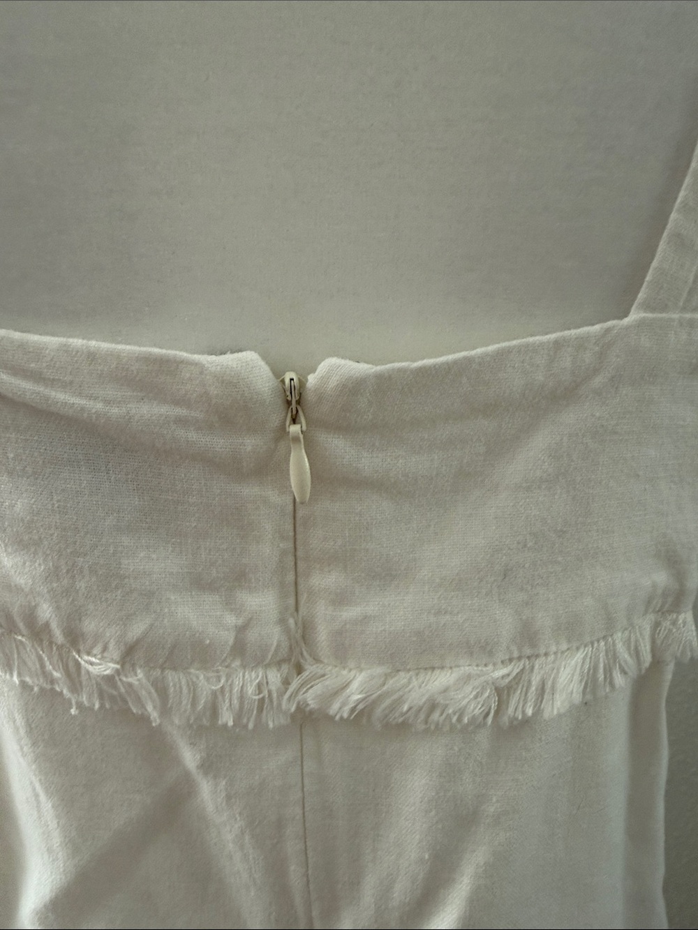 Women’s Cream Fringe Square-Neck Tank Top - Picture 6 of 8